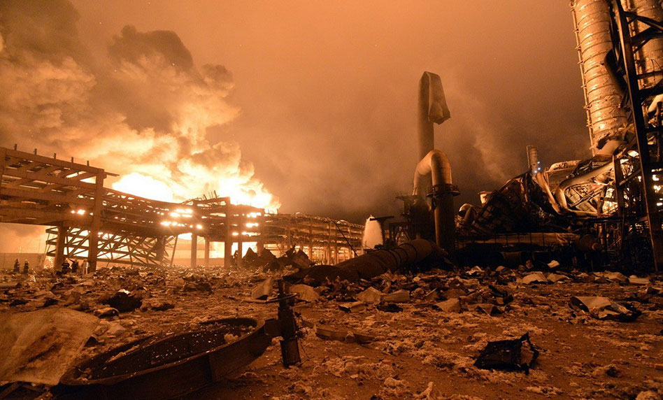 4月6日18时56分，漳州古雷PX项目发生爆燃情况。